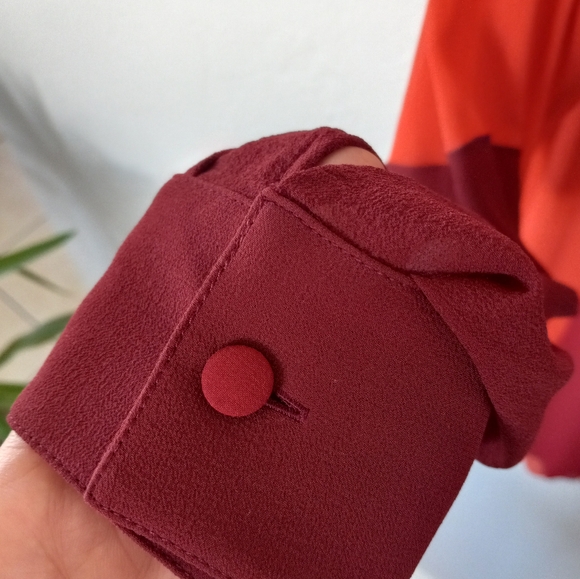 Dolce & Gabbana Silk Georgette Colorblock Patchwork Shirt 46IT/10US - Picture 8 of 16